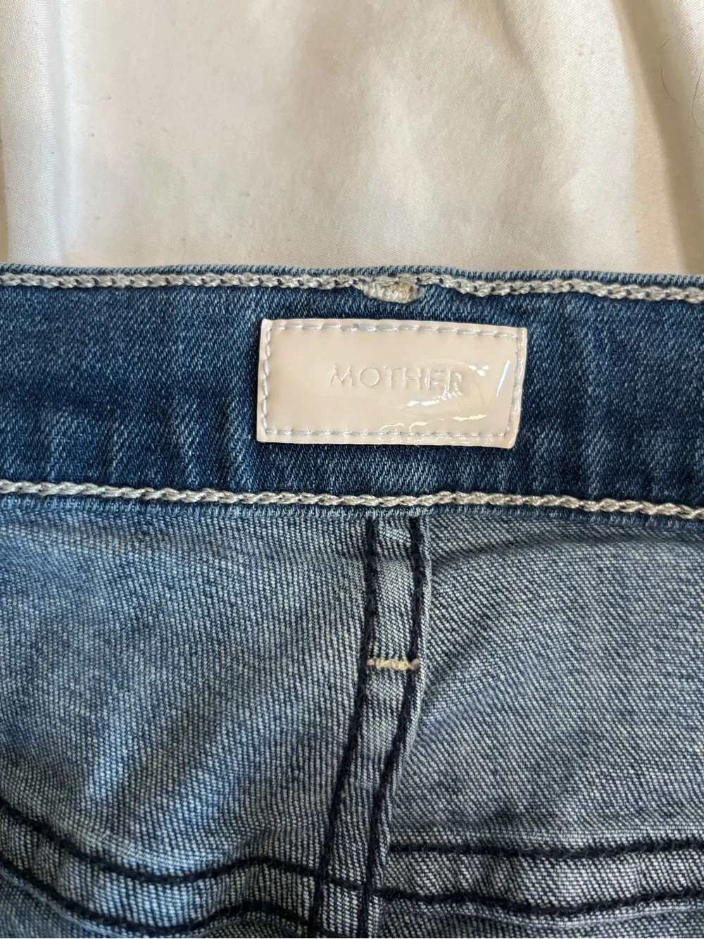 MOTHER Blue Flare Jeans - Wide Leg Denim